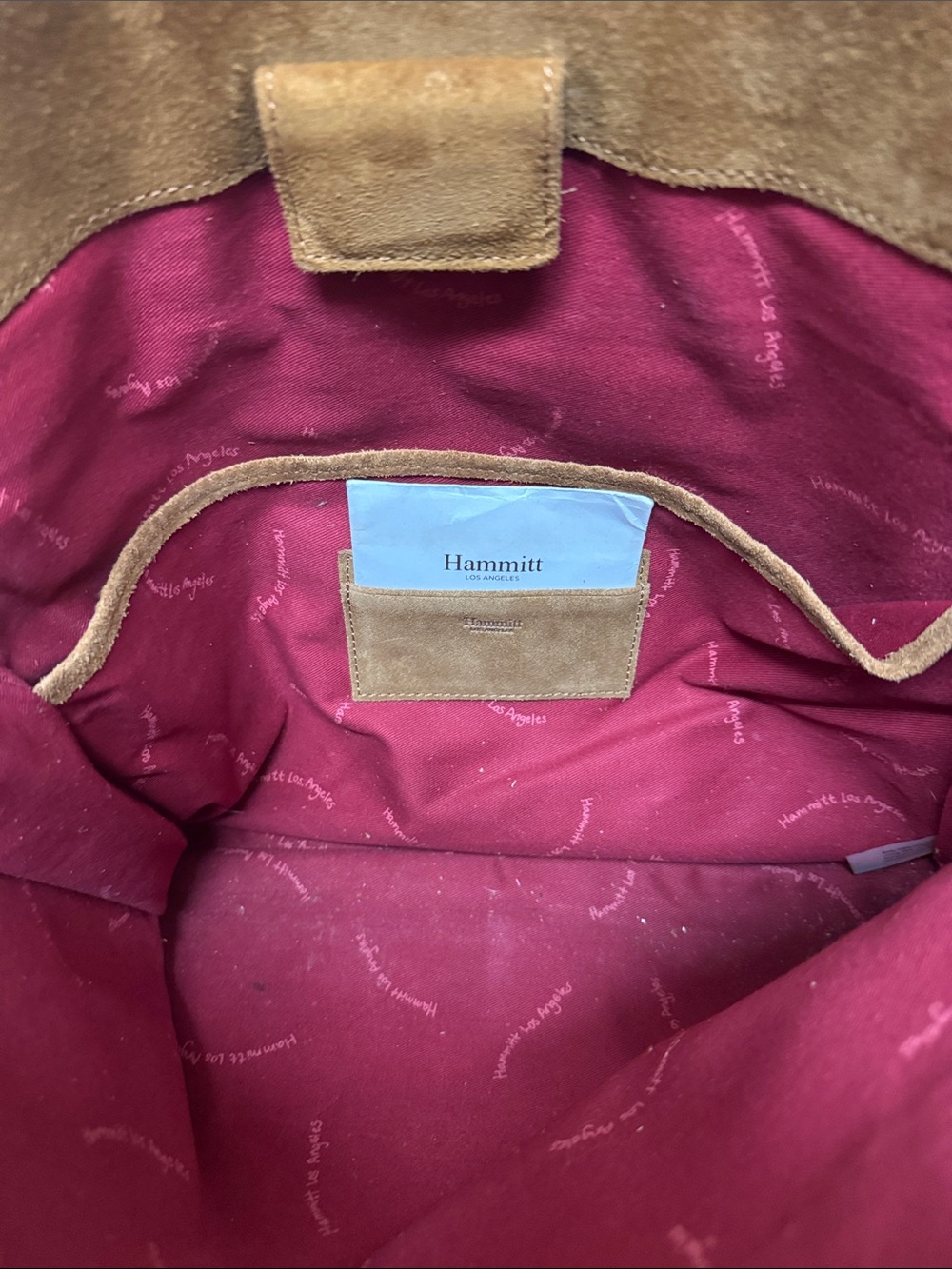 Hammitt Benjamin Cognac Brown Suede Tote Bag - Picture 9 of 11